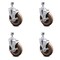 Service Caster 5 Inch High Temp Glass Filled Nylon 3/8 Inch Threaded Stem Caster Set with Brake SCC-TS20S514-GFNSHT-TLB-381615-4 - alternate 1